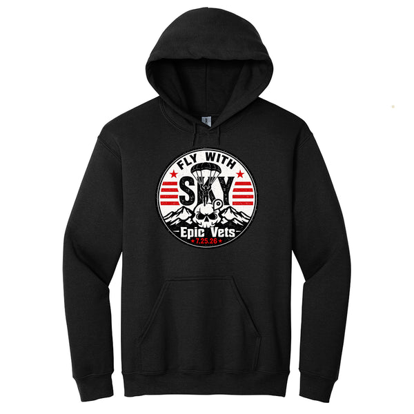 VET- Fly With Sky Black Hoodie