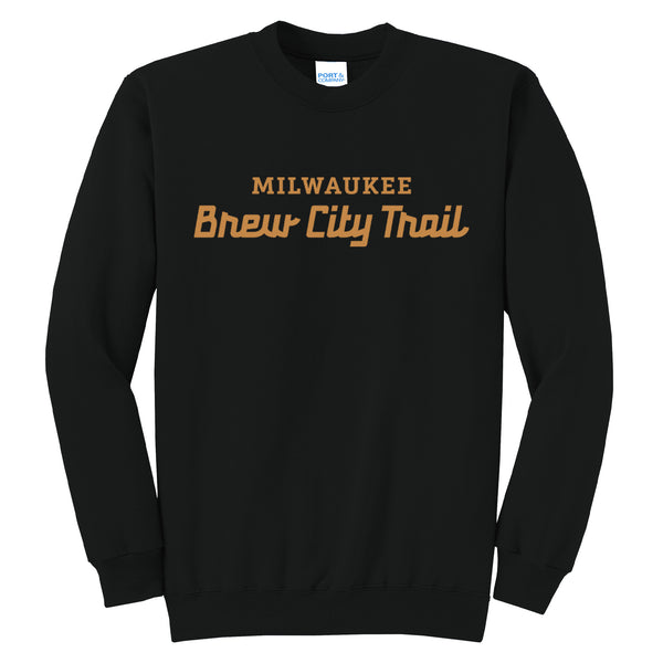 VISIT - BREW CITY TRAIL CREW SWEATSHIRT BLACK