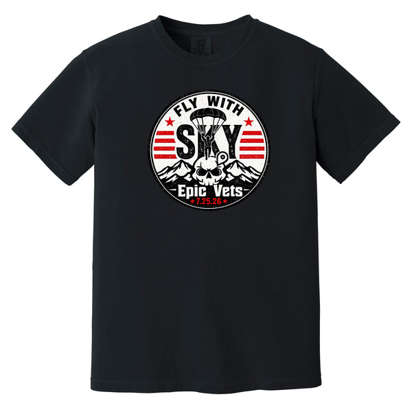 VET- Fly With Sky Black Tee
