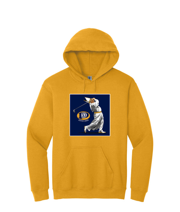 PIUS- Golfing Pope Hoodie Gold