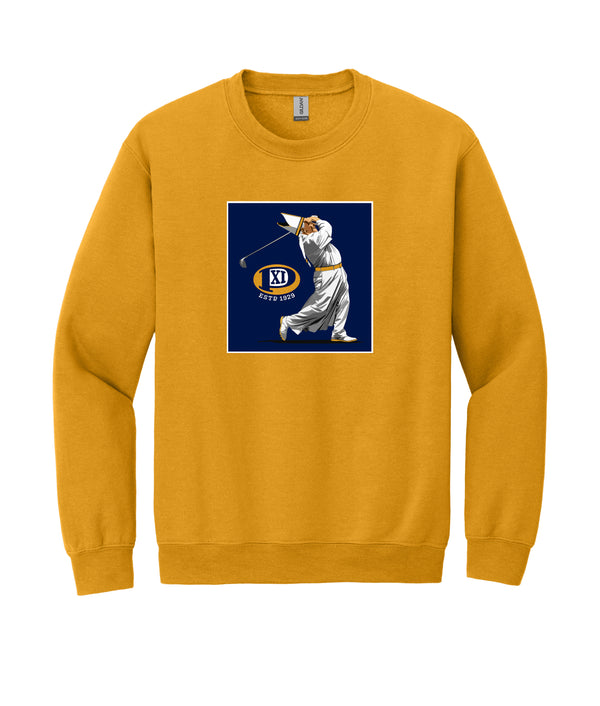 PIUS- Golfing Pope Sweatshirt Gold