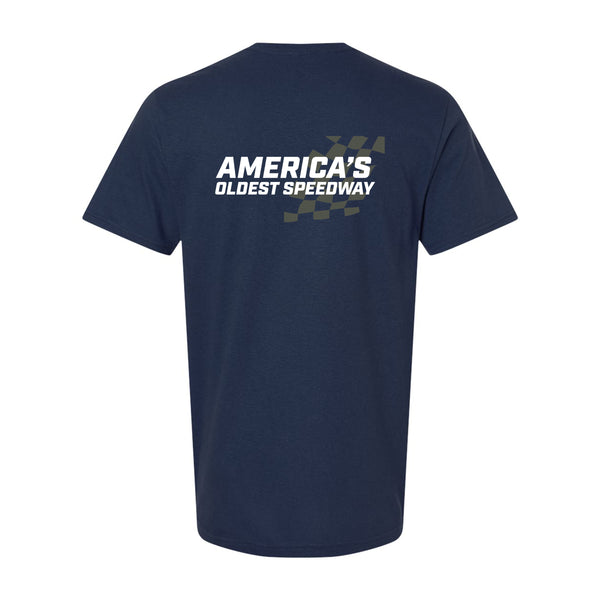 MKEMILE - 2025 Milwaukee Mile Navy Tee