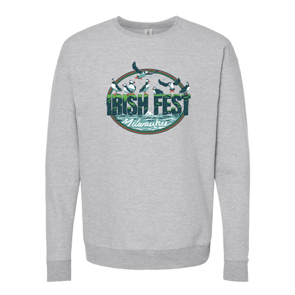 IrishFest-Oval Puffin Crewneck