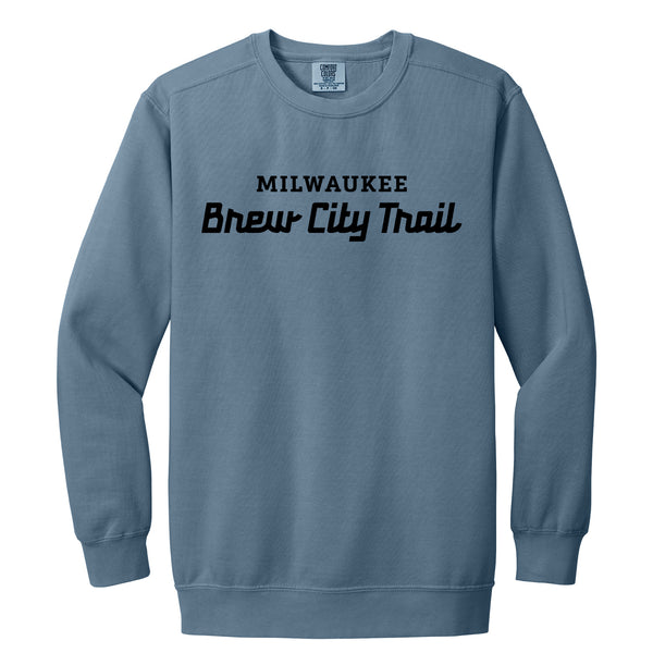 VISIT - BREW CITY TRAIL CREW SWEATSHIRT BLUE