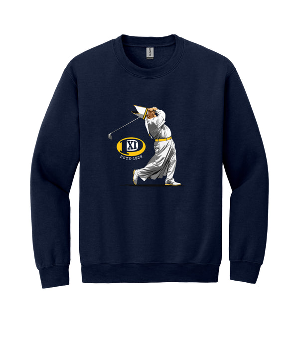 PIUS- Golfing Pope Sweatshirt Navy